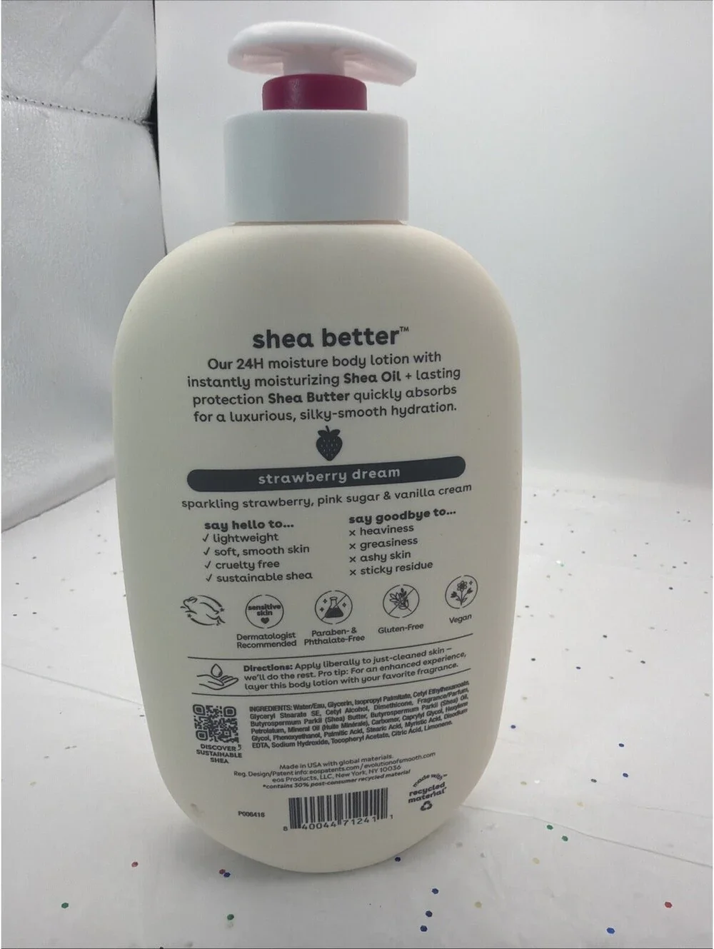 eos Shea Better Lotion Strawberry Dream 16 oz 24H Moisture Shea Butter NEW